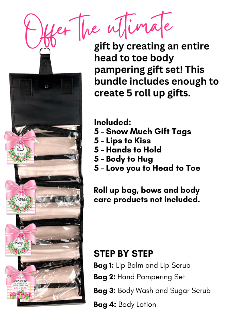 Merry and Bright Roll Up Tags