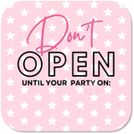 Don't open until Sticker