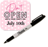Don't open until Sticker