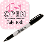 Don't open until Sticker