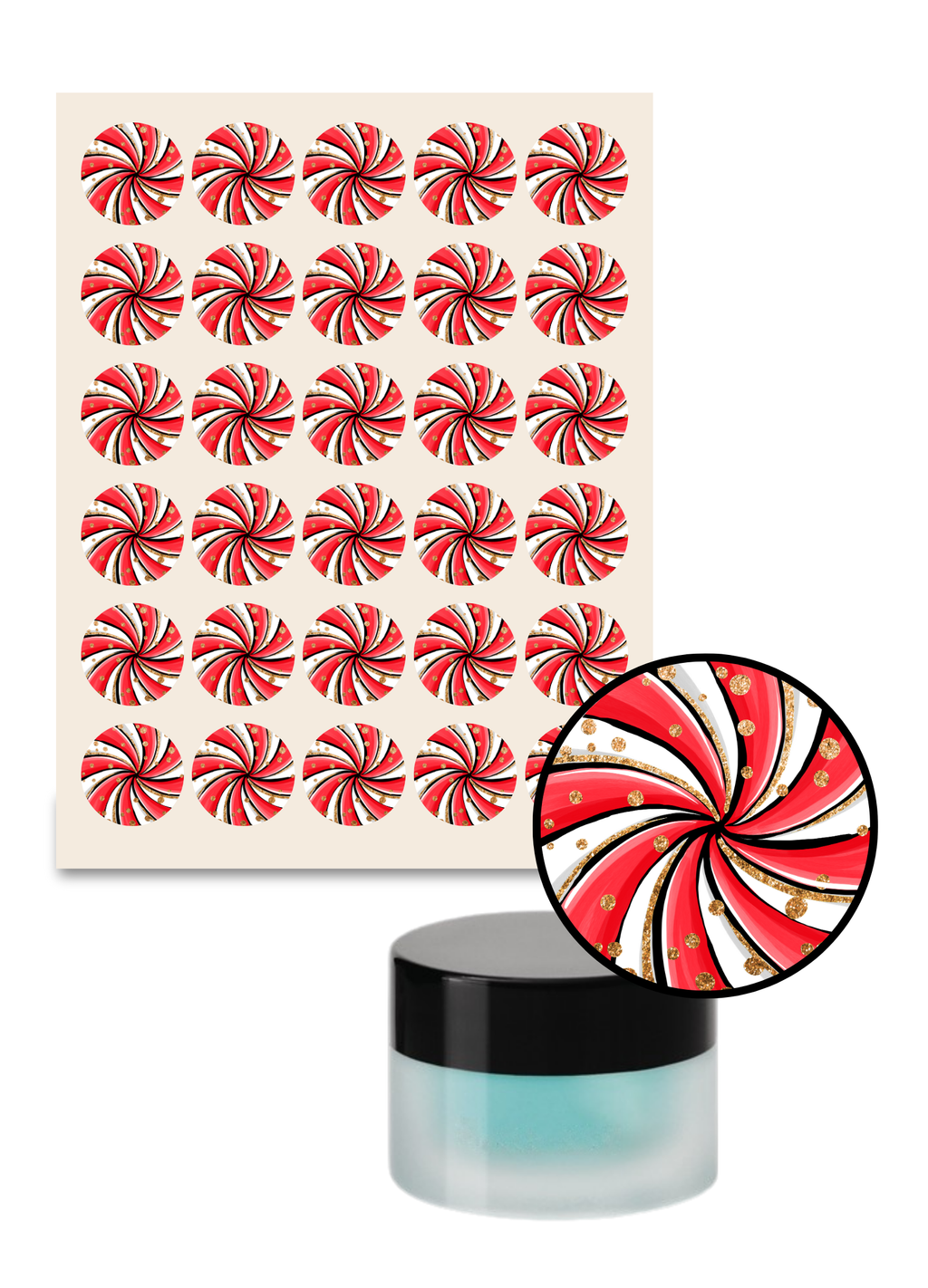 Eye Gel Peppermint Stickers