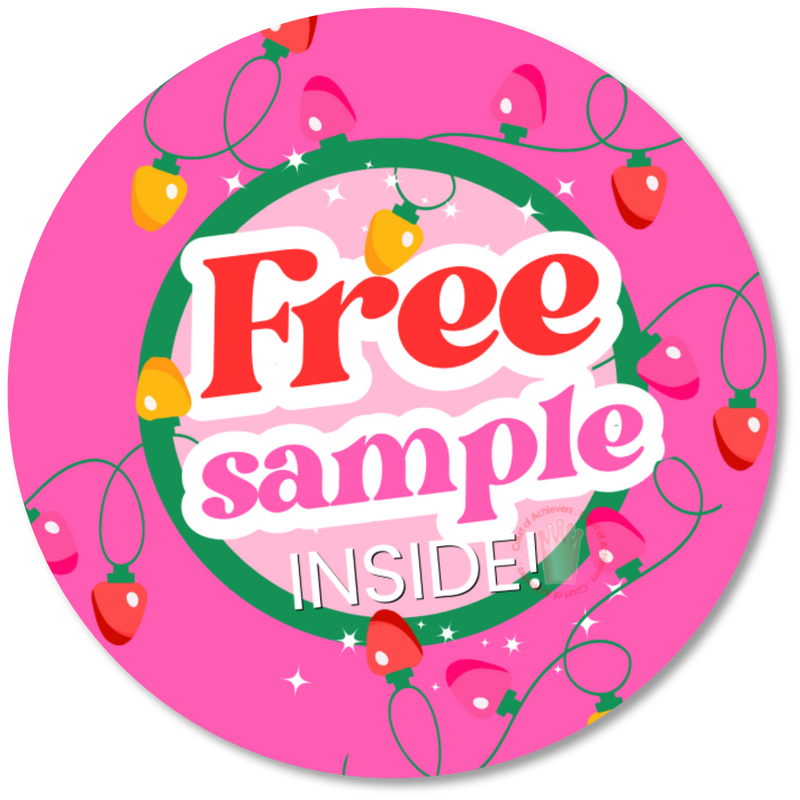 Holiday Free Sample Sticker