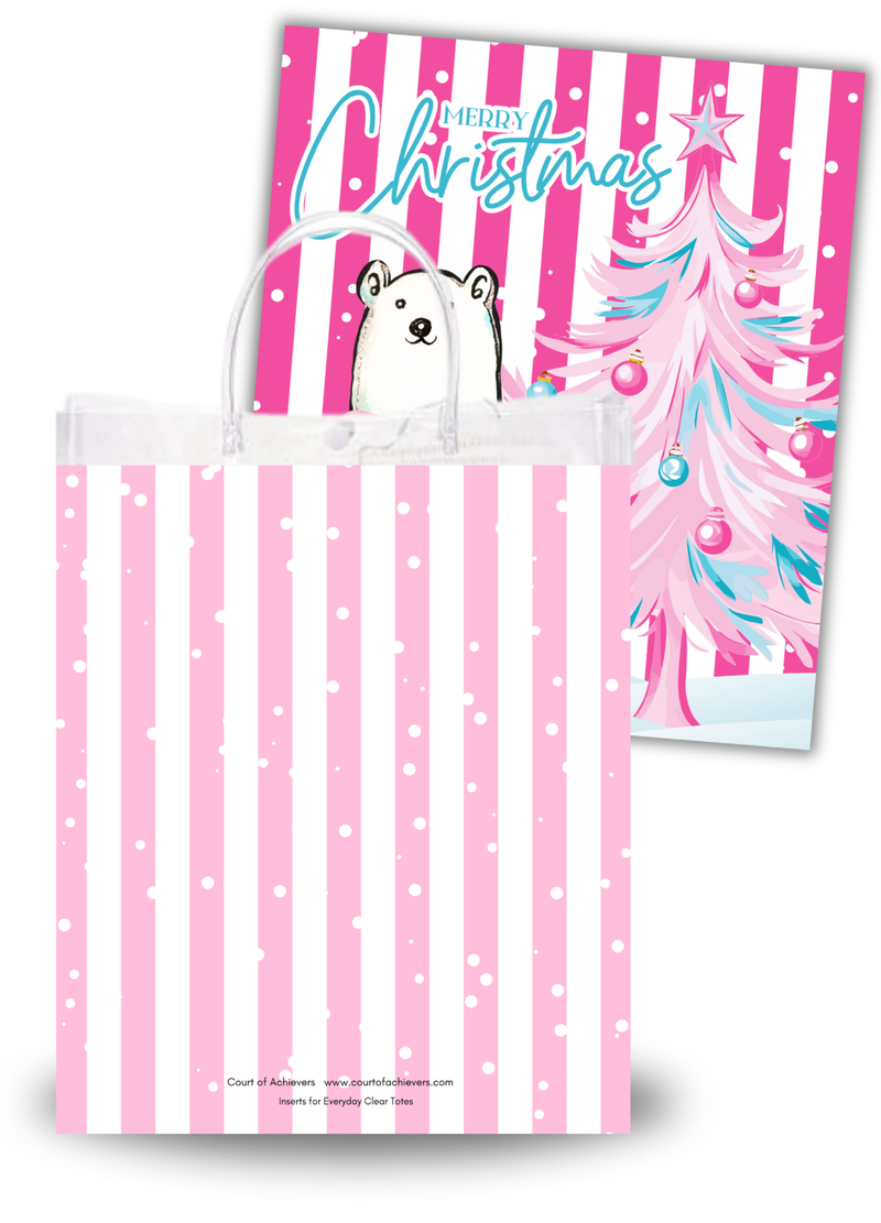 Merry Christmas Clear Bag Insert