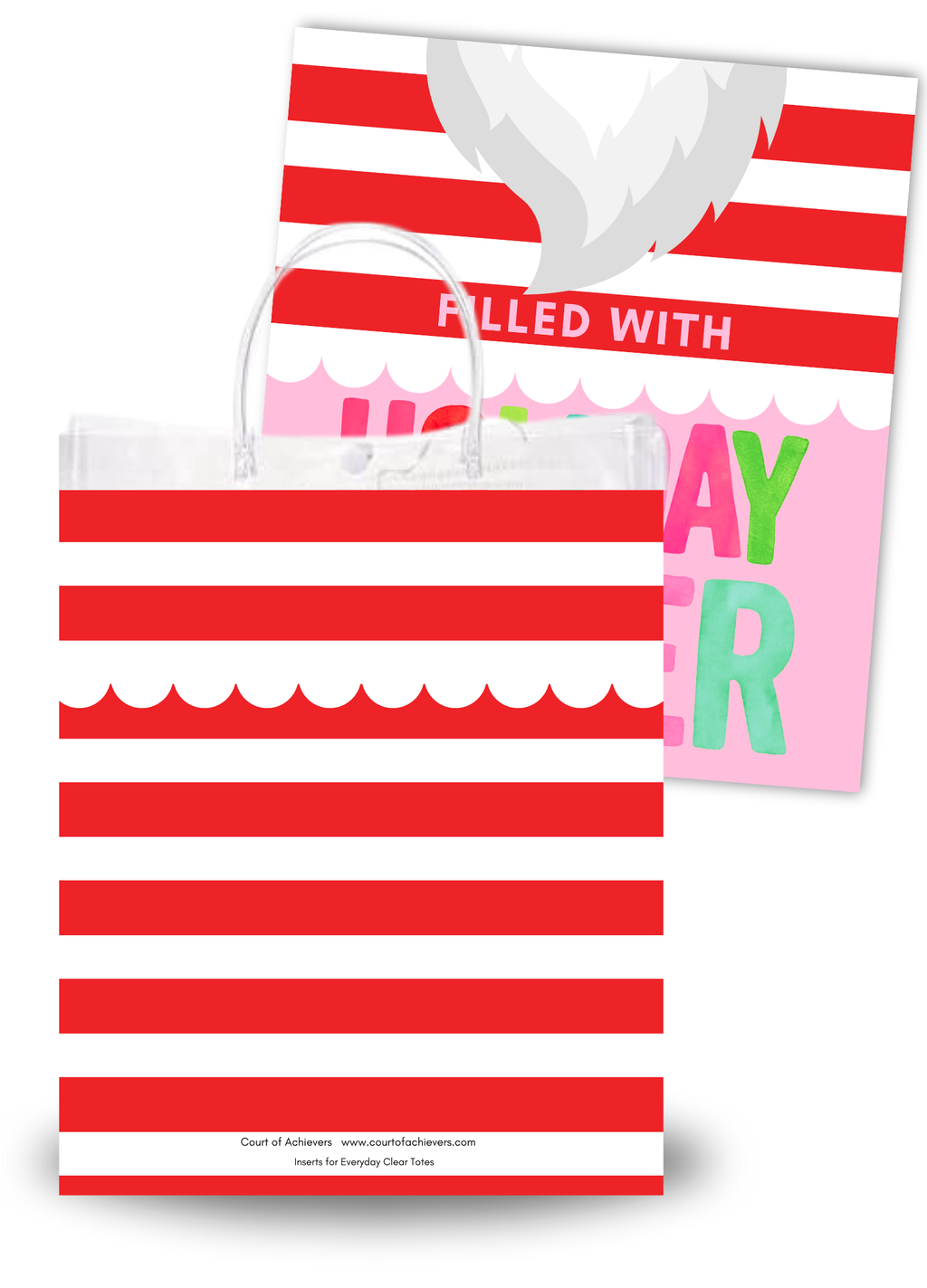 Holiday Cheer Clear Bag Insert