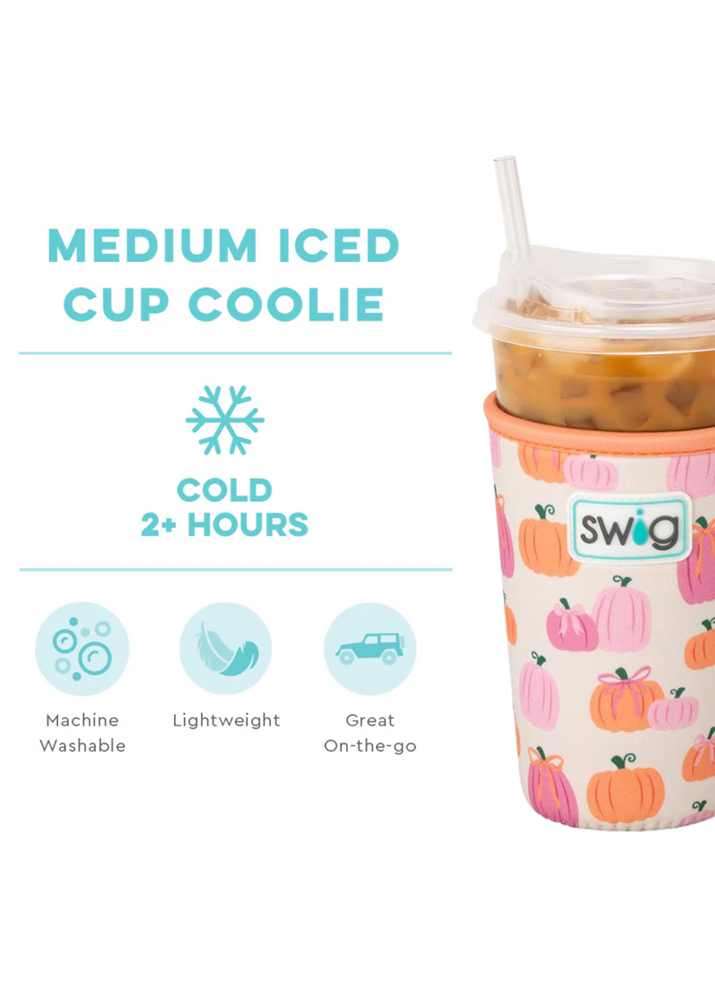 Swig® Pumpkins & Bows Iced Cup Coolie (Medium)