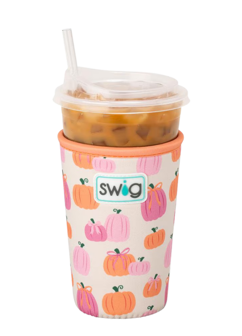 Swig® Pumpkins & Bows Iced Cup Coolie (Medium)