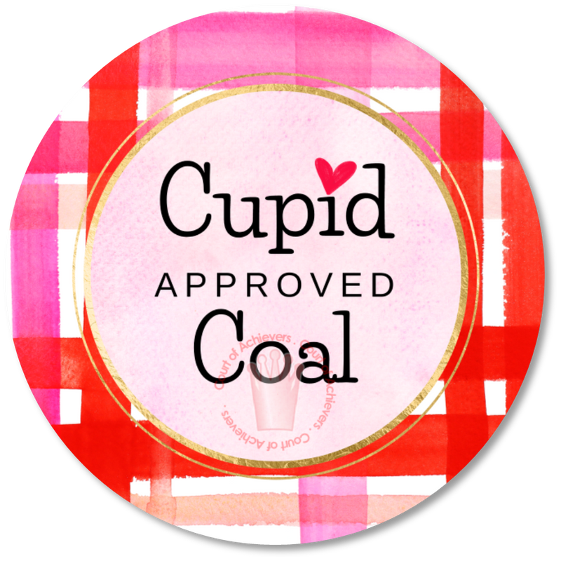 Cupid Approved Coal Sticker