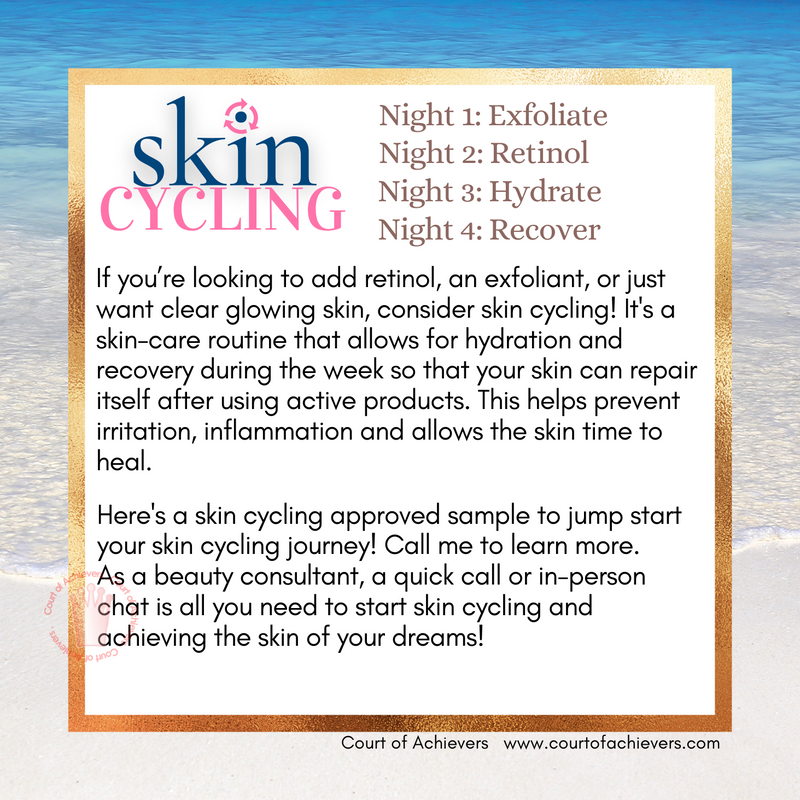 Skin Cycling Approved Products Chat Card