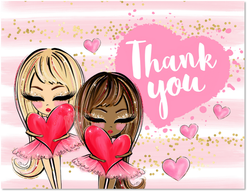 Valentine's Thank You Postcard