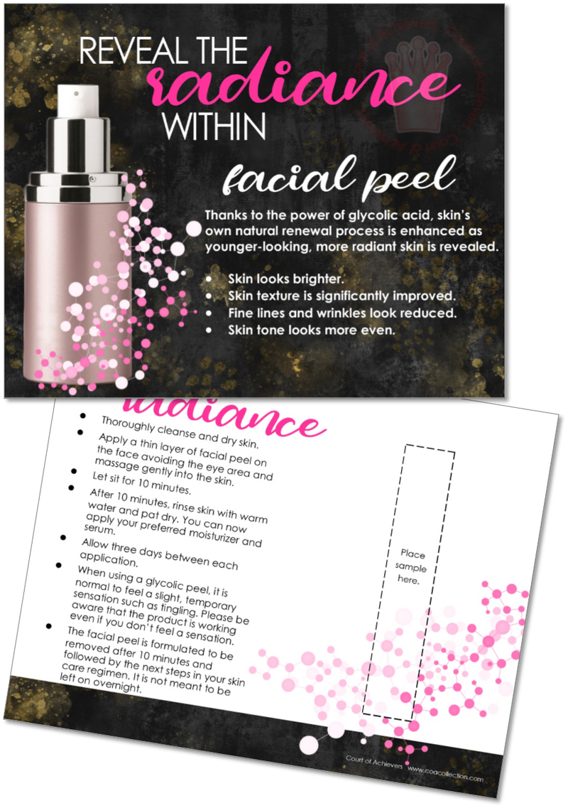 Facial Peel Sample Card