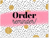 Order Reminder T Status Postcard