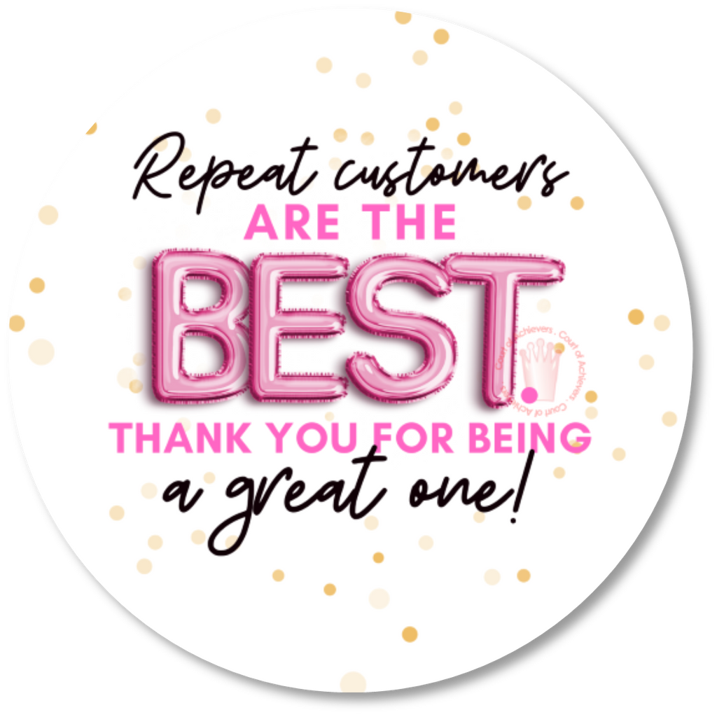 Pink Bow Thank You Sticker – Court of Achievers